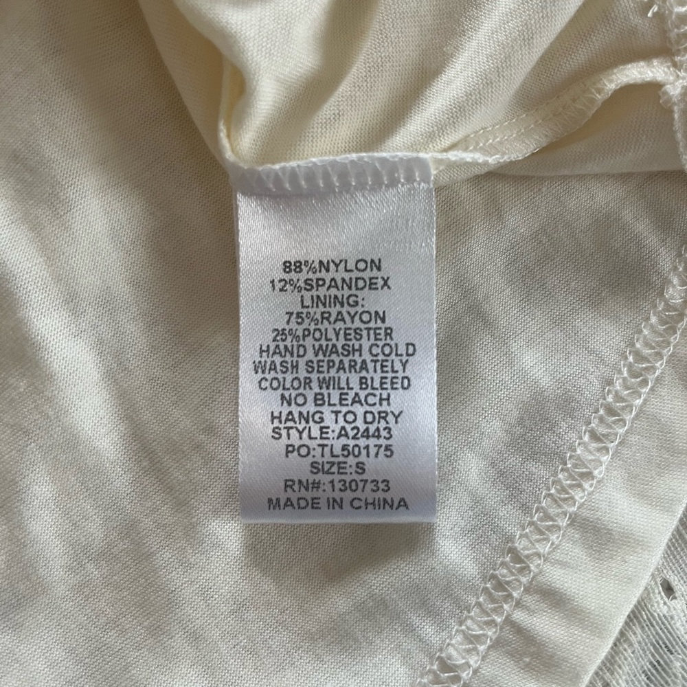 Umgee Designer Elegant Cream Lace Women's Mini Dress Size Small - Picture 10 of 16